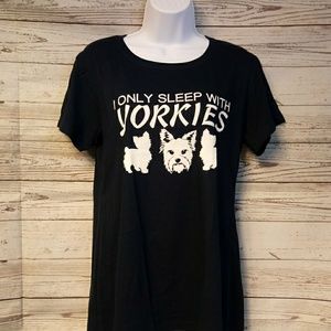 "I Only Sleep With Yorkies" Tee